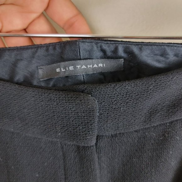 Elie Tahari Women Woven Virgin Wool Straight Leg Trouser Pants Black size 6 - Picture 5 of 8